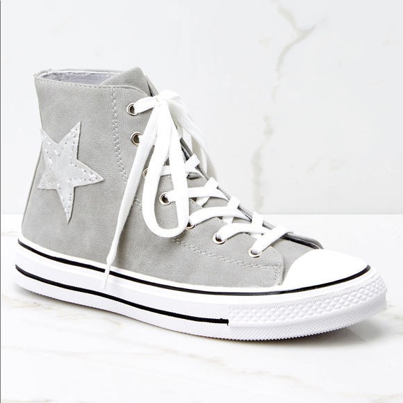 New in Box Grey High Top Sneakers - Picture 7 of 7